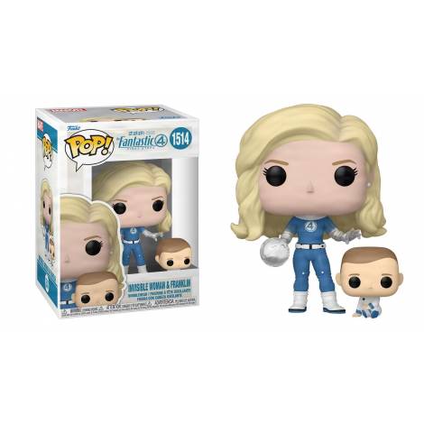 Funko Pop! Marvel: The Fantastic 4 First Steps - Invisible Woman & Franklin #1514 Bobble-Head Vinyl Figures