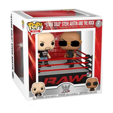 Funko POP! Moment: WWE - The Rock vs Stone Cold in Wrestling Ring (889698546614) (54661)