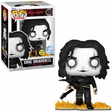 Funko Pop! Movies: The Crow - Eric Draven with Crow #1429 Glow in the Dark (GITD) Special Edition Vinyl Figure
