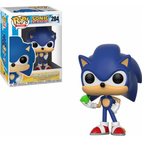 Funko POP! Games: Sonic The Hedgehog - Sonic With Emerald #284 Vinyl Figure (033182) (889698201476)