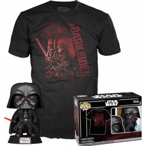 Funko Pop!  Tee (Adult) Disney: Star Wars - Darth Vader (Special Edition) Bobble-Head Vinyl Figure  T-Shirt (S)