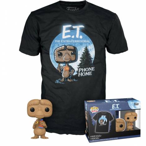 Funko Pop! & Tee (Adult): E.T. - E.T. with Candy Vinyl Figure & T-Shirt (Large)