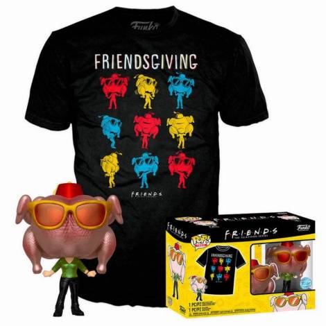 Funko Pop! & Tee (Adult): Friends - Monica with Turkey Vinyl Figure & T-Shirt (L)