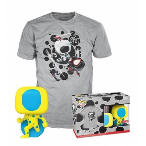 Funko Pop!  Tee (Adult) Marvel: Spider-Man Across the Spider-Verse - The Spot (Blacklight) (Special Edition) (Glows in the Dark) Bobble-Head Vinyl Figure and T-Shirt (L)