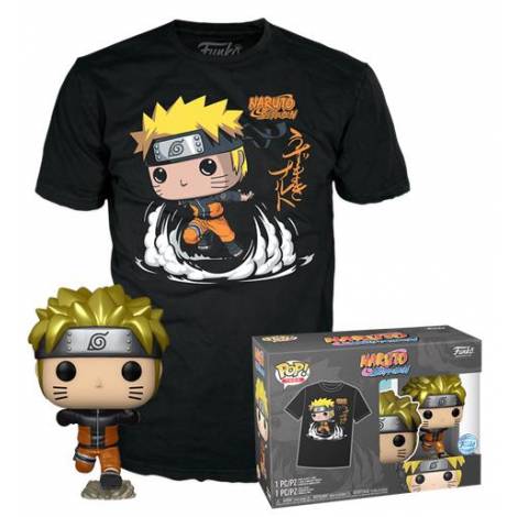 Funko Pop!  Tee (Adult): Naruto Shippuden - Naruto Running (Metallic) Vinyl Figure and T-Shirt (XL)
