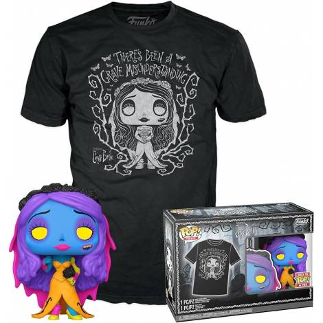 Funko Pop!  Tee (Adult): Tim Burtons Corpse Bride - Emily (Blacklight) Vinyl Figure and T-Shirt (L)