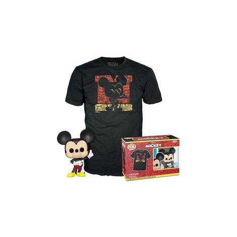 Funko Pop!  Tees (Adult): Disney - Mickey Mouse (Diamond Collection) (Special Edition) Vinyl Figure  T-Shirt (L)