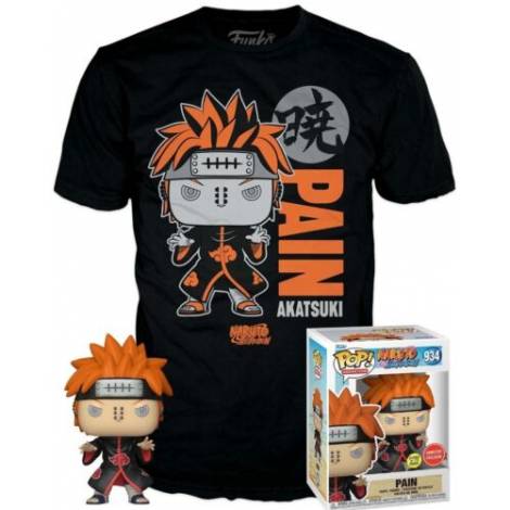 Funko Pop!  Tees (Adult): Naruto Shippuden - Pain (PU/Glows in the Dark) Vinyl Figure and T-Shirt (XL)