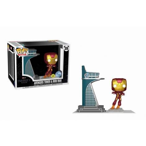 Funko Pop! Town: Marvel The Infinity Saga - Avengers Tower  Iron Man (Glows in the Dark) (Special Edition) #35 Vinyl Figure