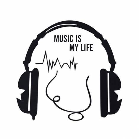 Gadget Master Αυτοκόλλητο MUSIC IS MY LIFE