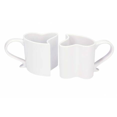 Gadget Master Σετ Κούπες καφέ από πορσελάνη για ζευγάρι hot love mugs Αγίου Βαλεντίνου