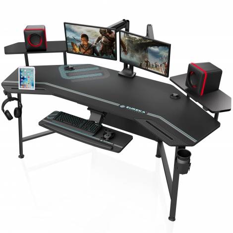 Gaming Γραφείο - Eureka Ergonomic® ERK-AED-E70B-V4 180x60x75εκ.