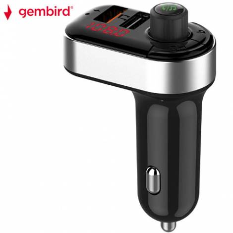 GEMBIRD 3 IN 1 CARKIT WITH FM RADIO TRANSMITTER AND USB CHARGER BLACK
