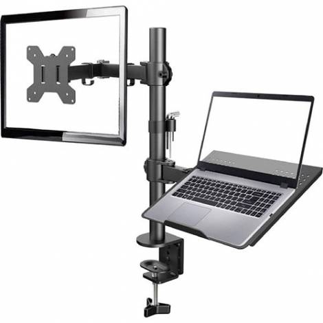 GEMBIRD ADJUSTABLE DESK MOUNT WITH MONITOR ARM AND NOTEBOOK TRAY  MA-DA-02