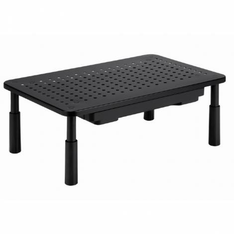 GEMBIRD ADJUSTABLE MONITOR STAND WITH DRAWER (RECTANGLE) BLACK