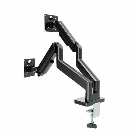 GEMBIRD DESK MOUNTED ADJUSTABLE DOUBLE MONITOR ARM 17'-32' BLACK