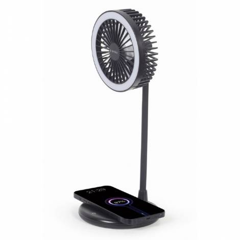 GEMBIRD DESKTOP FAN WITH LED LAMP AND WIRELESS CHARGER