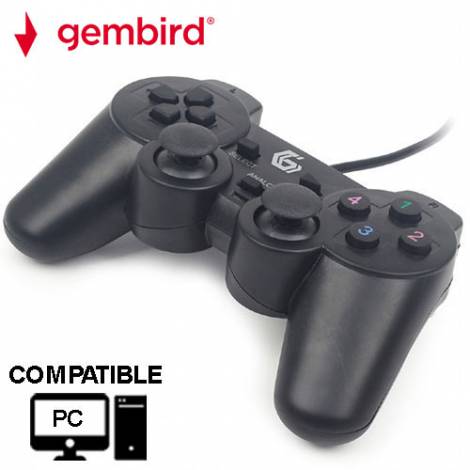 GEMBIRD DUAL USB 2.0 VIBRATION GAMEPAD FOR PC