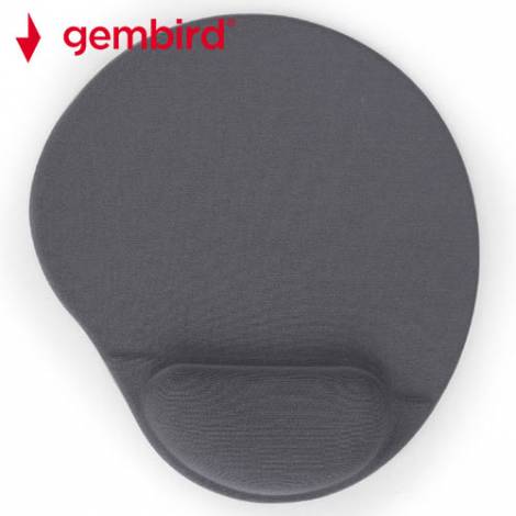 GEMBIRD GEL MOUSE PAD WITH WRIST REST GREY