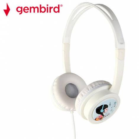 GEMBIRD KIDS HEADPHONES WITH VOLUME LIMITER WHITE