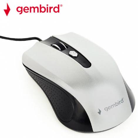 GEMBIRD USB OPTICAL MOUSE BLACK SILVER