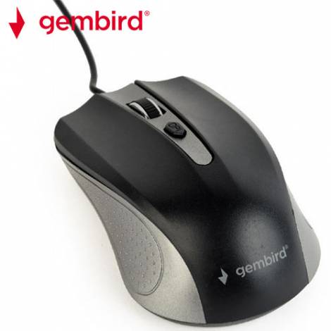 GEMBIRD USB OPTICAL MOUSE SPACE GREY BLACK