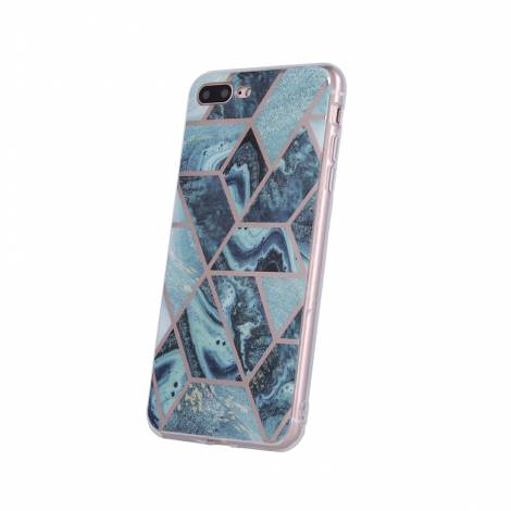 Geometric Marmur Case for iPhone 12 Mini dark blue