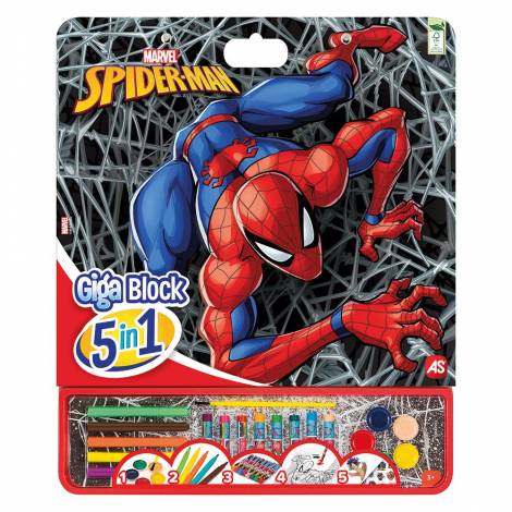 Giga Block Σετ Ζωγραφικής Marvel Spiderman 5 Σε 1 Για 3+ Χρονών