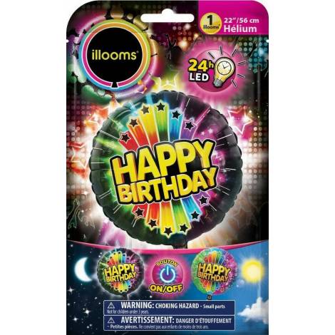 Giochi Preziosi - Μεγάλο φωτεινό μπαλόνι Happy Birthday (LLM08000)