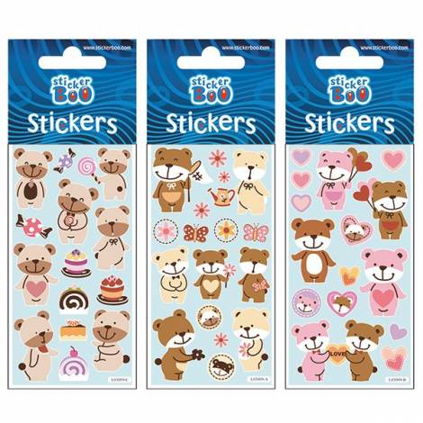 Glitter Stickers 7Χ18 FANCY ΑΡΚΟΥΔΑΚΙΑ Συσκ. 6τμχ