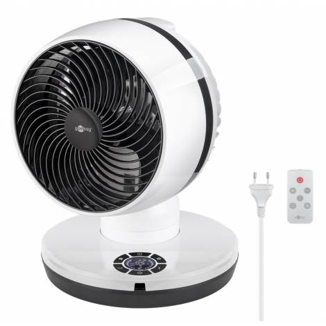 GOOBAY ανεμιστήρας δαπέδου 59515 με χειριστήριο, 23cm, 70W, λευκός