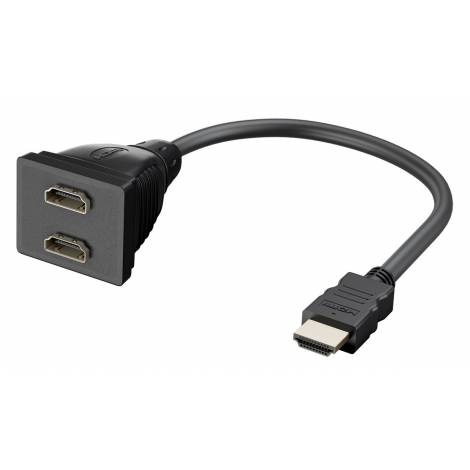 GOOBAY HDMI splitter 68784, 1x input/2x output, 1080p, μαύρο