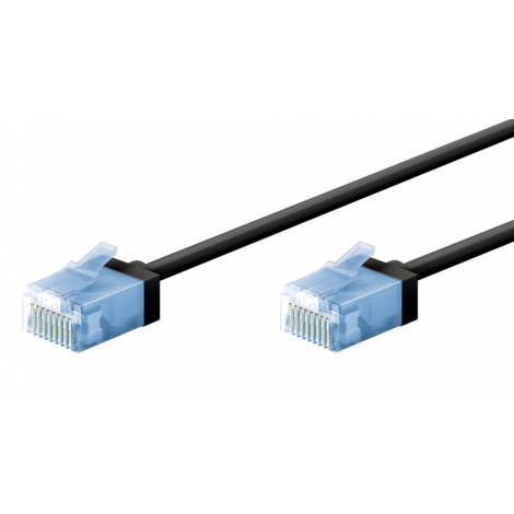 GOOBAY καλώδιο δικτύου 74241, CAT 6A U/UTP, ultra slim, copper, 500MHz, 10m, μαύρο