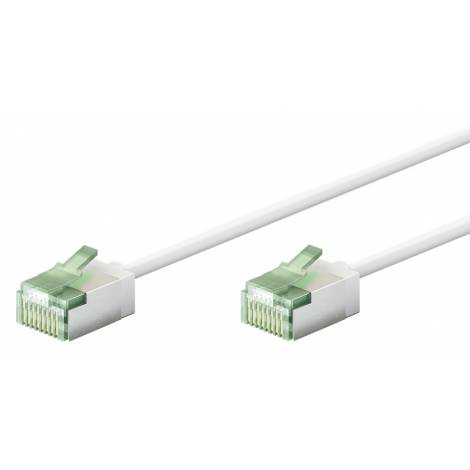 GOOBAY καλώδιο δικτύου 74357, CAT 8.1 U/FTP, slim, copper, 2000MHz, 0.15m, λευκό