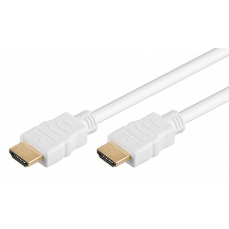 GOOBAY καλώδιο HDMI 2.0 με Ethernet 61017, 4K/60Hz 18Gbps, 0.5m, λευκό