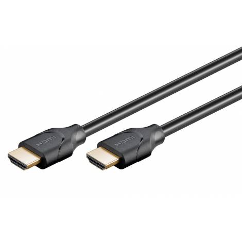 GOOBAY καλώδιο HDMI 2.1 61637, Ethernet ARC, 8K/60Hz 48Gbps, 0.5m, μαύρο