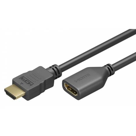 GOOBAY καλώδιο προέκτασης HDMI 61309 Ethernet, 4K/60Hz 18Gbps, 2m, μαύρο