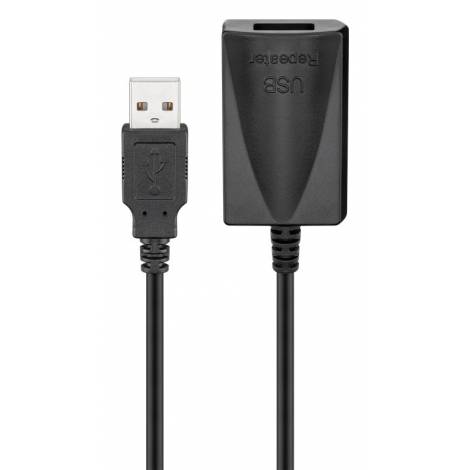GOOBAY καλώδιο προέκτασης USB 95439, active, 480Mbps, 5m, μαύρο