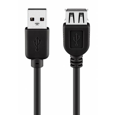 GOOBAY καλώδιο USB 2.0 σε USB (F) 93601, copper, 5m, μαύρο