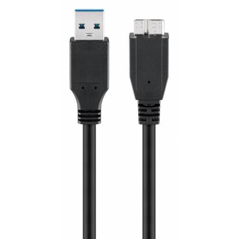 GOOBAY καλώδιο USB 3.0 σε USB 3.0 micro Τype B 95026, 1.8m, μαύρο