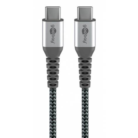 GOOBAY καλώδιο USB-C 79559, 60W, 480Mbps, 0.15m, μαύρο