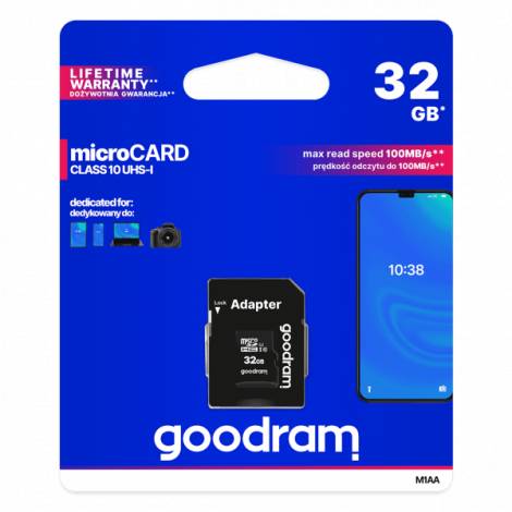 Goodram κάρτα μνήμης M1AA microSDHC UHS-1, 32GB, Class 10