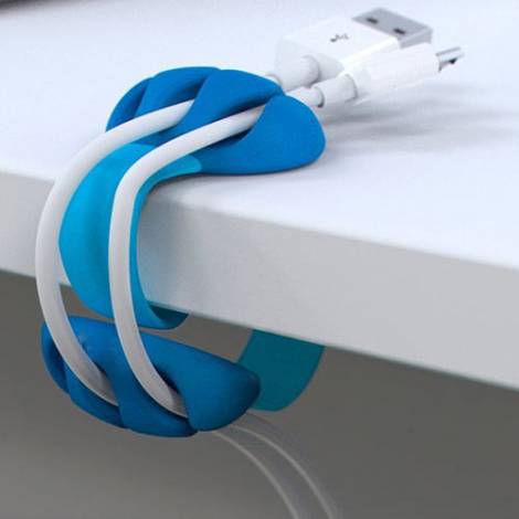 GRAB N GO SILICONE CABLE HOLDER BLUE
