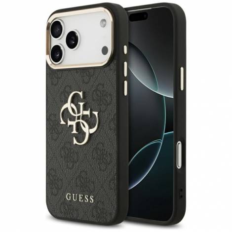 Guess 4G Big Classic Logo Case for iPhone 18 Pro Max / 17 Pro Max – Black / Gold – Θήκη Προστασίας για iPhone 18 Pro Max / 17 Pro Max σε Μαύρο / Χρυσό Χρώμα
