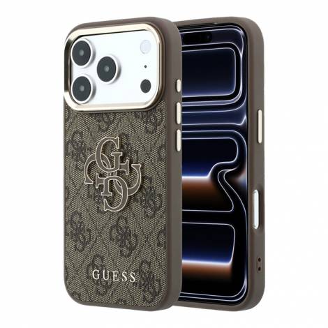 Guess 4G & Big Resin Logo Case for iPhone 18 Pro / 17 Pro – Brown – Θήκη Προστασίας για iPhone 18 Pro / 17 Pro σε Καφέ Χρώμα