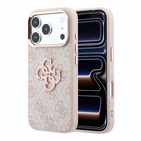 Guess 4G & Big Resin Logo Case for iPhone 18 Pro / 17 Pro – Pink – Θήκη Προστασίας για iPhone 18 Pro / 17 Pro σε Ροζ Χρώμα