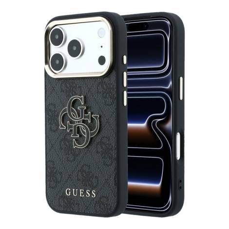 Guess 4G & Big Resin Logo Case for iPhone 18 Pro Max / 17 Pro Max – Black – Θήκη Προστασίας για iPhone 18 Pro Max / 17 Pro Max σε Μαύρο Χρώμα