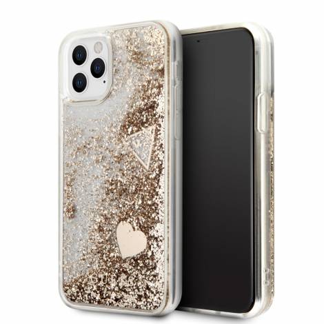 Guess “4G  Logo Collection” Θηκη Προστασιας  – iPhone 11 Pro  (Clear/Glitter Gold)