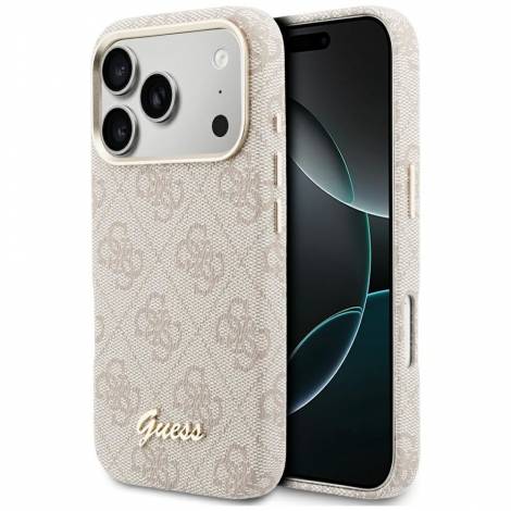 Guess 4G Script MagSafe Case for iPhone 17 Pro - Pink - Θήκη Προστασίας για iPhone 17 Pro σε Ροζ Χρώμα