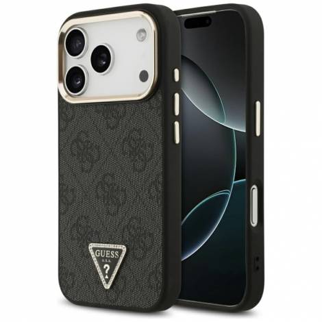 Guess 4G Triangle Logo MagSafe Case for iPhone 18 Pro / 17 Pro – Black / Gold – Θήκη Προστασίας για iPhone 18 Pro / 17 Pro σε Μαύρο / Χρυσό Χρώμα